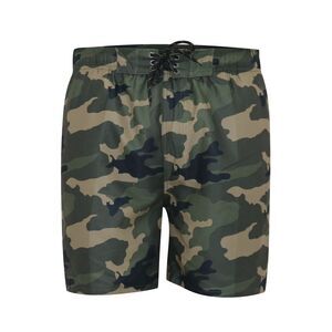 Duke Mens D555 Kody Camo All-Over Print Kingsize Swim Shorts / Camo Green